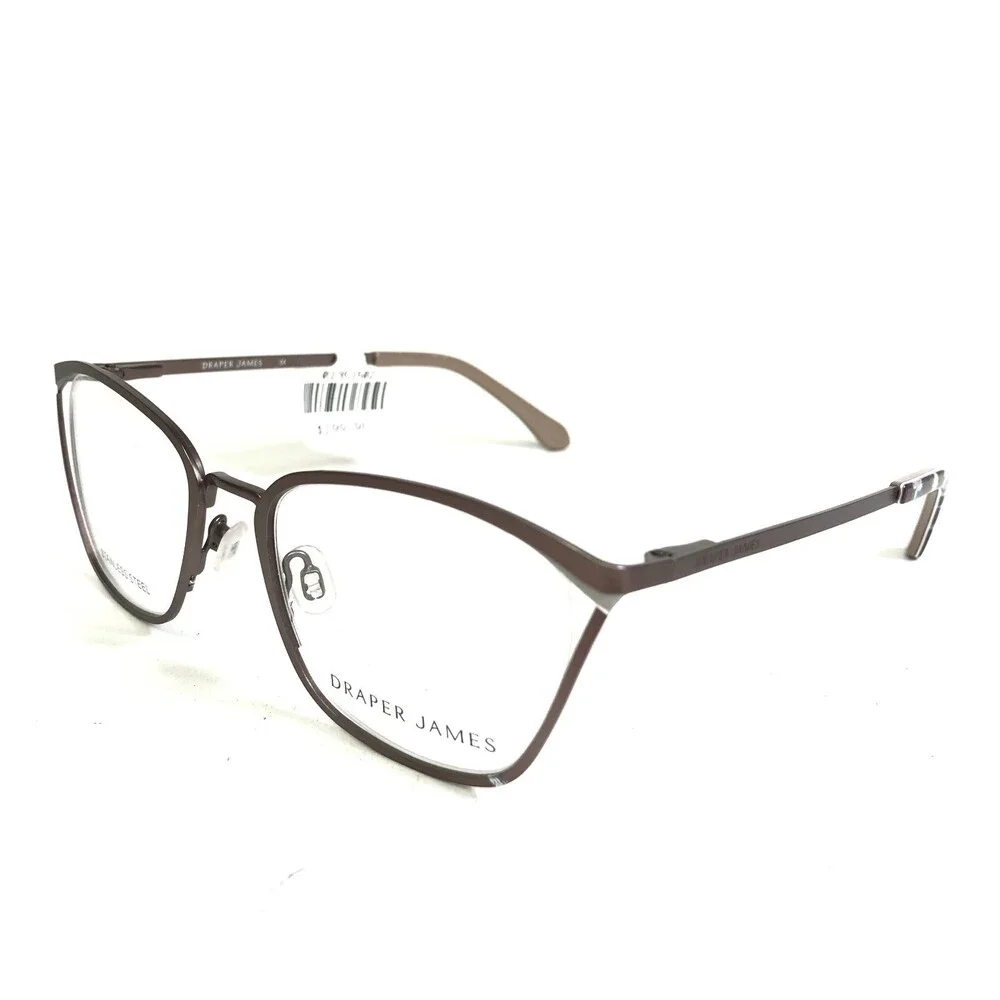 Draper James Eyeglasses Frames DJ5013 201 BROWN Cat Eye Semi Rim 50-19-140